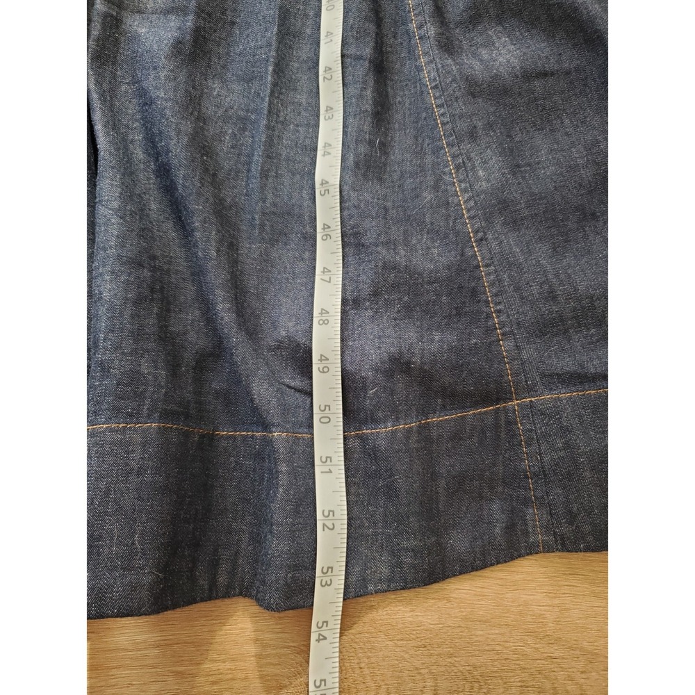 Madewell Denim V-Neck Maxi Dress 100% Cotton Sleeveless Size 12 - Picture 7 of 16